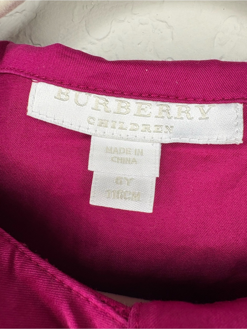 Burberry Girls Magenta Sleeveless Blouse Size 6 years old - Picture 2 of 8